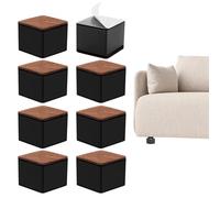 ZOFUN Elevador de Muebles de Acero al Carbono, 8 Unidades, 6 * 6 * 5 cm de diámetro, Autoadhesivo, Elevador de Cama, Elevador de Mesa, Elevador de sofá, Patas de Muebles para Camas de 20.000