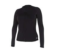 Zoggs - Camiseta de Manga Larga con Cremallera para Mujer, Mujer, 703819040, Negro, EU/DE 40