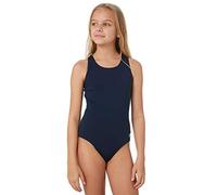 Zoggs Cottesloe Sportsback - Traje de baño para niña, Tejido ecológico, 100% a Prueba de Cloro, cómodo y Elegante para niñas de 6 a 14 años, Azul Marino, 14-15 Años