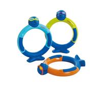 Zoggs Dive Sticks Juguetes de Piscina para Niños - Juguetes de Buceo para Ganar Confianza - Jugos de Piscina Aros Que se Hunden en Colores Vivos - A Partir de 3 Años - Azul, Lima, Naranja - Pack de 3