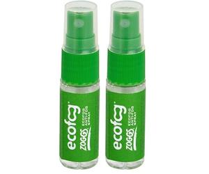 Zoggs ECOFOG Limpiador de Lentes y Spray antivaho, Adultos Unisex, Multicolor (Multicolor), Talla Única, 15ml (Paquete de 2)
