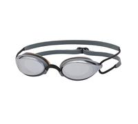 Zoggs Fusion Air Gafas de Natación para Adulto - Gafas de Piscina Antivaho, Protección UV, Visión Amplia, Puente Intercambiable, Almohadilla de Aire - Lentes Espejo Titanio Ahumado, Negro y Gris