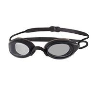 Zoggs Fusion Air Gafas de Natación para Adulto - Gafas de Piscina Antivaho, Protección UV, Visión Amplia, Puente Nasal Intercambiable, Almohadilla de Aire - Lentes Ahumadas, Negro y Gris