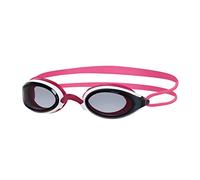 Zoggs Fusion Air Gafas de Natación para Adulto - Gafas de Piscina Antivaho, Protección UV, Visión Amplia, Puente Nasal Intercambiable, Ajuste con Almohadilla de Aire - Lentes Ahumadas, Blanco y Rosa