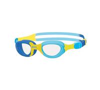 Zoggs Little Super Seal - Gafas de natación para niños con ajuste rápido y protección UV (hasta 6 años), color azul, amarillo y transparente