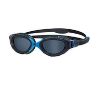 Zoggs Original Predator Flex Gafas de Natación para Hombre y Mujer - Gafas para Nadar en Aguas Abiertas, Cómodas, Antivaho, Correas de Ajuste Rápido - Lentes Ahumadas Gris y Azul