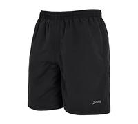 Zoggs Penrith Bañador de Hombre - Cómodo Traje de Baño para Hombre de Secado Rápido, con Cintura Elástica y Cordón Ajustable, Tres Bolsillos y Protección UV - Negro, Talla M