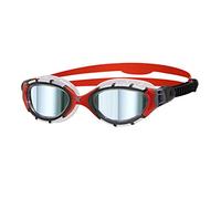 Zoggs Predator Flex Titanium Mirror Small Gafas de natación, Unisex Adulto, Negro/Rojo/Espejo