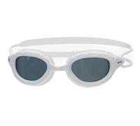 Zoggs Predator Gafas de Natación para Hombre y Mujer - Gafas de Piscina para Adulto Con Lentes UV, Antivaho - Correas Deslizantes de Fácil Ajuste - Lente Ahumadas, Blanco, Pequeño