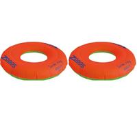 Zoggs Swim Ring flotadores para natación, Bebés Unisex, Naranja/Verde, 2-3 años (Paquete de 2)