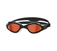 Zoggs Tiger Gafas de natación para adultos, protección UV, correas ajustables rápidamente, lentes de gafas de natación antivaho, piel fluida, flexibilidad y ajuste, lentes de titanio,protección solar