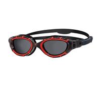 Zoggs Unisex Predator Flex Polarized Smaller Fit Gafas de natación, Red/Black/Smoke Polarized, S