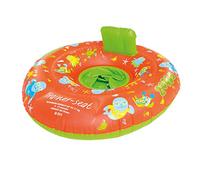 Zoggs Zoggy Trainer Seat Inflable Flotador Barco de Natación Bebe, Bebés Unisex, Naranja/Verde/Multi, 3-12 Meses