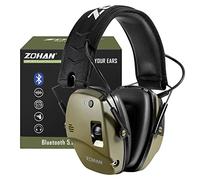 ZOHAN 035 - Orejeras de protección auditiva Bluetooth 5.4 con cancelación activa de ruido y amplificación de sonido, NRR 22 dB para campo de tiro y caza (verde)