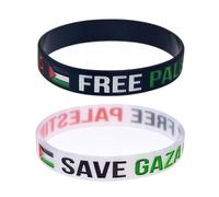 ZOHIKO Pulsera de bandera de Palestina, soporte con pulsera de Palestina, pulsera de silicona con bandera de Palestina, pulsera de silicona con la bandera de Israel para hombres y mujeres