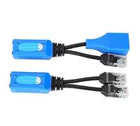 Zohisin 2pcs Divisor rj45 combinador Conectores de Adaptador PoE Kit de Cable de alimentación convertir Dispositivos no PoE en Soporte de PoE habilitado 5V 12V 24V 48V con el