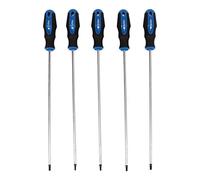Zohisin 5Pcs Magnetic Tip Screwdriver Set With Extended 40cm Length Comfortable Grip And Center Hole For Car Repair Including T15 T20 T25 T27 T30 Star Hexagonal Made Of ABS And Metal For