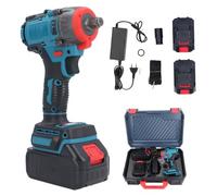 Zohisin Juego de llave de impacto, Kit de pistola eléctrica sin escobillas de torsión de 380Nm, inalámbrica de litio de 21V, decoración del hogar, reparación de automóviles