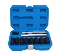 Zohisin Kit de extracción de bloqueo de rueda/juego de herramientas de casquillo extractor de tuercas de impacto de accionamiento de 2 pulgadas para quitar pernos redondeados oxidados