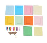 Zohisin Marcos de Fotos para Colgar en la Pared de 3 Pulgadas con Clip de Madera de Cuerda para cámara 11 7+ 8 25 50s 90 26 8+ Decoración DIY para Momentos memorables