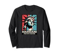 Zohran Mamdani para el Alcalde de Nueva York Funny Cool Trendy Progressive Manga Larga