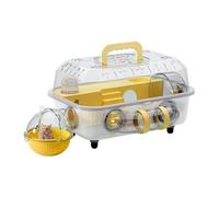Zohuwerui Jaulas para hámster, transportador transparente desmontable de 2 capas | con y rueda silenciosa de 14.5 x 9.8 x 8.66 pulgadas, jaula para ratones de mascotas, para ejercicio, ropa de