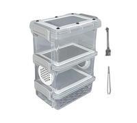 Zohuwerui Kit de Cría de de la Harina - Recipiente Filtrado con Ventilación - de Observación de de Seda - para Reptiles, Proyectos Escolares y Actividades al Aire Libre