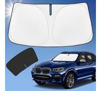 ZOIBV Parasol para Parabrisas BMW X3, 4 Capas, Ajuste Personalizado, Base X3 2018-2023, xDrive28i, xDrive35i, M Sport SUV Visera Solar 240T, bloquea los Rayos UV, Accesorios de Coche