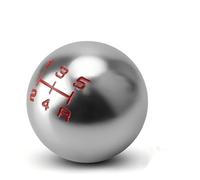 Zoinary botón de transmisión del coche Adaptador M10 5/6 para pomo de cambio marchas repuesto bola redonda velocidad, palanca cambios manual automática(5 Speed silvery)