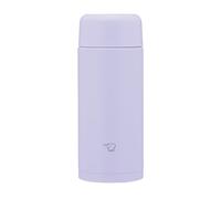 Zojirushi Mahobin SM-MS25-VM - Botella de agua de acero inoxidable, 251.4 ml (250 ml), tipo tornillo, apta para lavavajillas, bañera sin costuras, solo 2 puntos de limpieza, morado lila