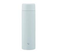 Zojirushi SM-GA60-HL Botella de agua, tapón sin costuras, gran capacidad, 600.3 ml (600 ml), rosca, taza de acero inoxidable, gris hielo, arandela integrada, fácil de limpiar, solo 2 piezas
