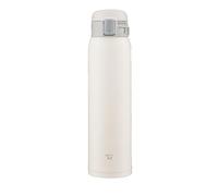 Zojirushi SM-SF60-WM Botella de agua, bebida directa, apertura con un solo toque, taza de acero inoxidable, 600.3 ml (600 ml), blanco pálido