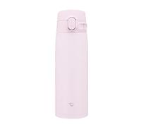 Zojirushi SM-VB60-PM - Taza de acero inoxidable, botella de agua, gran capacidad, 600 ml, tipo de un solo toque, sin costuras, solo 3 puntos de limpieza, rosa suave