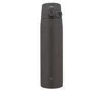Zojirushi SM-VB72-BM - Taza de acero inoxidable, botella de agua, gran capacidad, 720 ml, tipo de un solo toque, sin costuras, solo 3 puntos de limpieza, negro suave