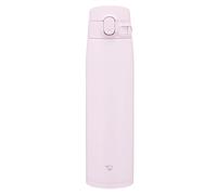 Zojirushi SM-VB72-PM - Taza de acero inoxidable, botella de agua, gran capacidad, 720 ml, tipo de un solo toque, tope sin costuras, solo 3 puntos de limpieza, rosa suave