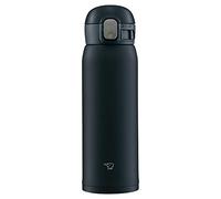Zojirushi SM-WA48-BA Botella de agua, taza de acero inoxidable con un solo toque, sin costuras, 16.8 onzas líquidas, color negro