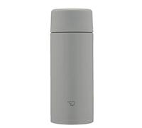 Zojirushi SM-ZB36-HM Botella de agua, sin costuras, 360.8 ml (360 ml), taza de acero inoxidable con rosca, gris medio, fregadero y lavadora integrados, fácil de limpiar, solo 2 piezas