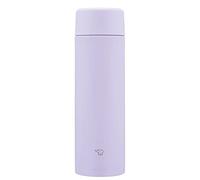 Zojirushi SM-ZB48-VM - Botella de agua, sin costuras, 480 ml, tornillo, taza de acero inoxidable, morado lila, fregadero y arandela integrados, fácil de limpiar, solo 2 piezas