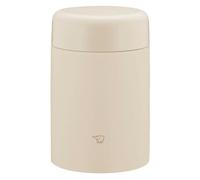 Zojirushi SW-KA52-CM - Tarro de sopa aislado de acero inoxidable, tarro de almuerzo, sin costuras, 520 ml, beige, tapa y sello integrados, fácil de limpiar, solo 3 piezas