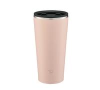 Zojirushi SX-FA45-PZ - Vaso de acero inoxidable con tapa, tapa giratoria de apertura y cierre, retención de calor, trabajo de oficina, tiempo en casa, 450 ml, rosa ahumado