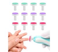 ZOKJSW 12 piezas Almohadillas de Reemplazo para Lima de Uñas Eléctrica, Cortaúñas Electrico, Cabezas de Molienda, Cabezales Eléctricos para Moler Recién Nacidos, Bebe