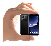 ZOKOE 3G Pequeño Teléfono de Respaldo Kids Smartphone Android 9.0, Pantalla de 3.0 Pulgadas, 2 GB RAM 16 GB ROM, 5MP, Batería de 900 mAh, Reconocimiento Facial (XS18-Negro)