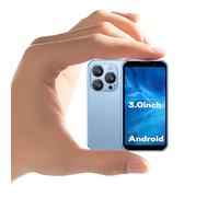 ZOKOE 3G Pequeño Teléfono de Respaldo Kids Smartphone Android 9.0, Pantalla de 3.0 Pulgadas, 2 GB RAM 16 GB ROM, 5MP, Batería de 900 mAh, Reconocimiento Facial (XS18-azul)