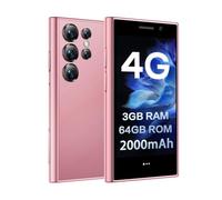 ZOKOE Mini Smartphone 4G, 3GB RAM 64GB ROM 5.0 MP 3.0 Inch HD Screen Quad Core CPU Face Unlocked Dual SIM Backup Phone Niños y Estudiantes Pequeño teléfono móvil Desbloqueado（Rosa）