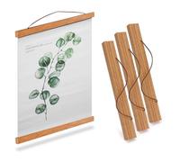 ZOLGINAH 3 Piezas Marco de Fotos de Madera Magnética 21cm,Marco Fotos Magnetico,Colgador para Carteles con Teca para Colgar Carteles,Fotos,Dibujos y Obras de Arte (3 piezas 21cm)