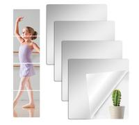 ZOLGINAH 4 Piezas Espejos Pared, 30x30 cm Espejo Adhesivo Pared Flexibles Espejos Decorativos de Pared Espejo Adhesivo Acrílico Espejo de Pie Cuerpo Entero Espejos para Puertas Armario Habitacion