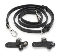ZOLGINAH Correa de Cuero para Bolso Longchamp para Mujer, Correa de Hombro para Bolsos Longchamp Mini Bag Straps, No Punch Y Ajustable, Correa de Hombro de Piel para Bandolera Oscura