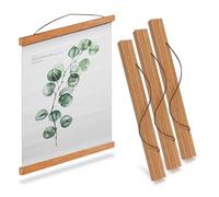 ZOLGINAH Marco de Fotos de Madera Magnética,Marco Fotos Magnetico,Colgador para Carteles con Teca para Colgar Carteles,Fotos,Dibujos y Obras de Arte (3pcs 31cm)