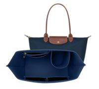 ZOLGINAH organizador para bolso para Longchamp Le Pliage, organizador de bolso hecho de fieltro, con bolsillos multifuncionales Gran capacidad (Azul, M)