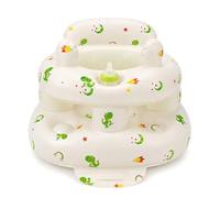Zolirao - Asiento inflable para bebé de 3 a 36 meses, silla de suelo con bomba de aire integrada, sin BPA y fácil de limpiar, asiento de alimentación de apoyo con bonito diseño de oso (dinosaurio)
